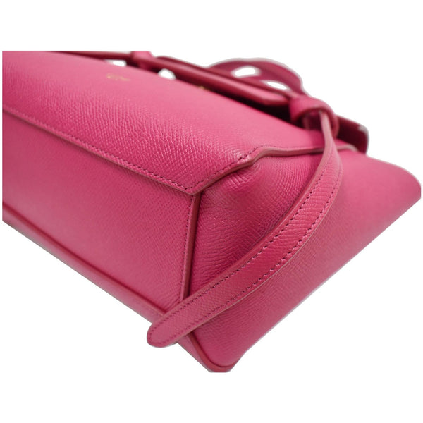 CELINE Nano Belt Grained Leather 2Way Shoulder Bag Pink