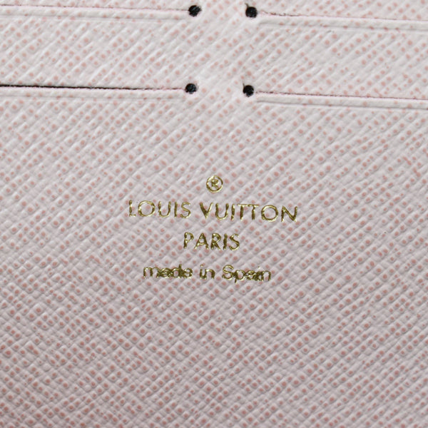 Louis Vuitton Clemence Monogram Canvas Zippy Wallet Brown