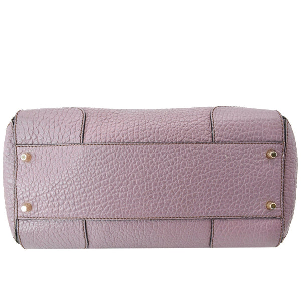 BURBERRY Gladstone Leather Satchel Bag Dusky Mauve