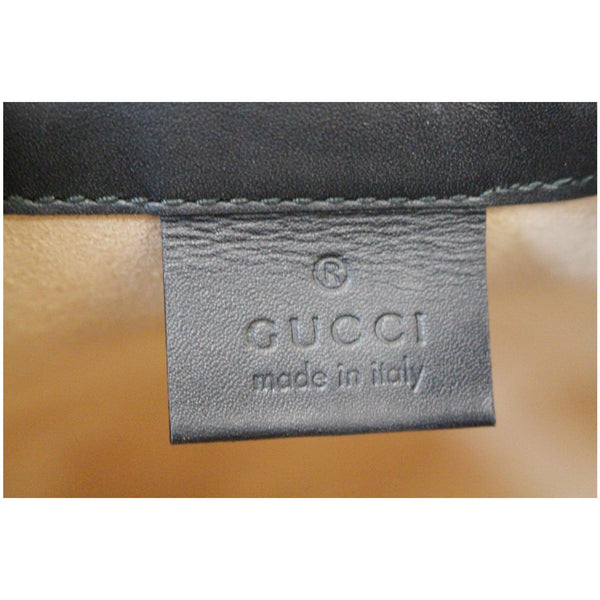 Gucci Ophidia Mini Textured Leather Suede Bucket Bag logo
