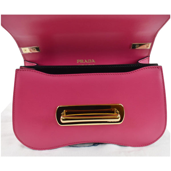 PRADA City Sidonie Small Leather Crossbody Bag Magenta