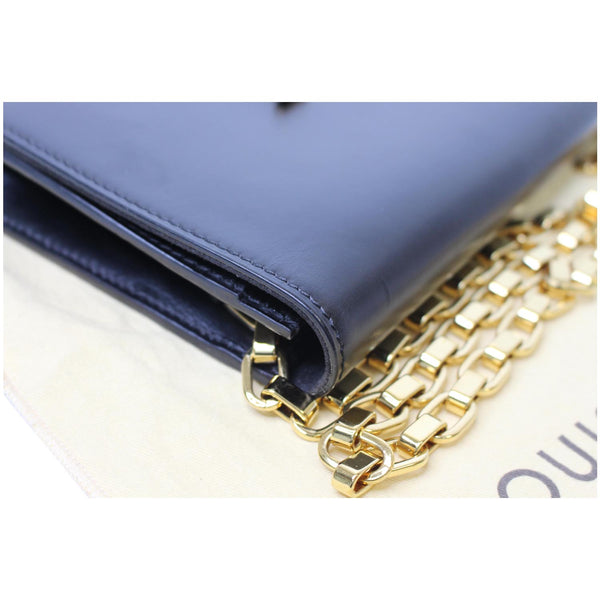 Louis Vuitton Chain Louise GM Noir Leather side look Bag