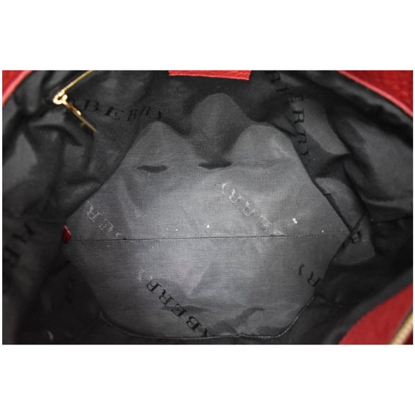 BURBERRY Dewsbury Medium Grain Check Embossed Tote Bag Red