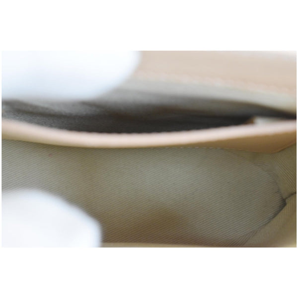 CHLOE Aby Lock Small Embossed/Calfskin Leather Chain Shoulder Bag Beige