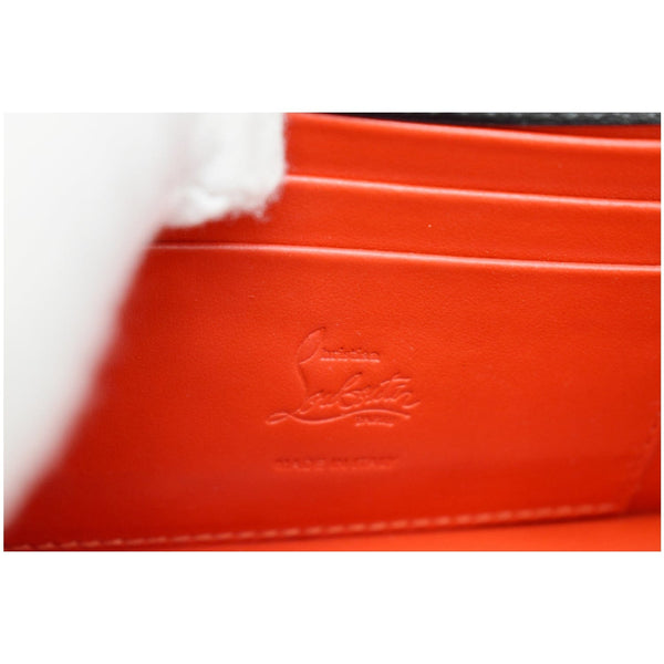 CHRISTIAN LOUBOUTIN Elisa Baguette Patent Leather Clutch Bag Black