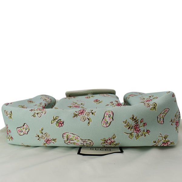 Gucci Children's Floral Print Canvas Bag Light Blue - DDH