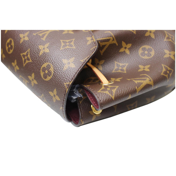 corner look LV Montsouris NM Monogram Canvas Backpack