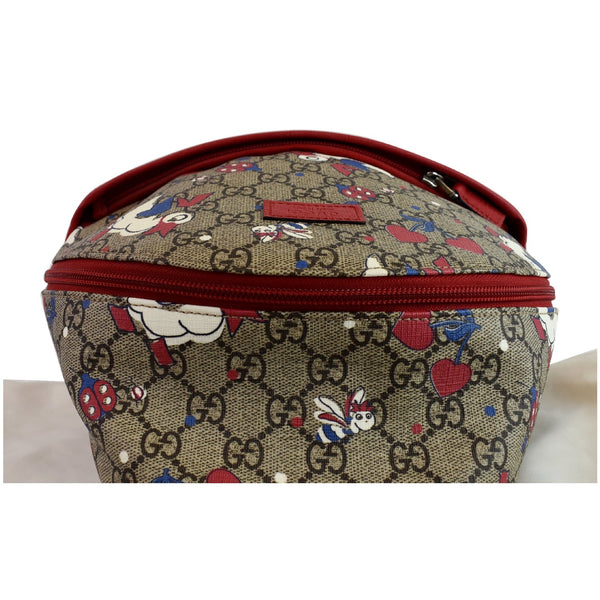 GUCCI Children's Duck Printed GG Coated Canvas Backpack Biege