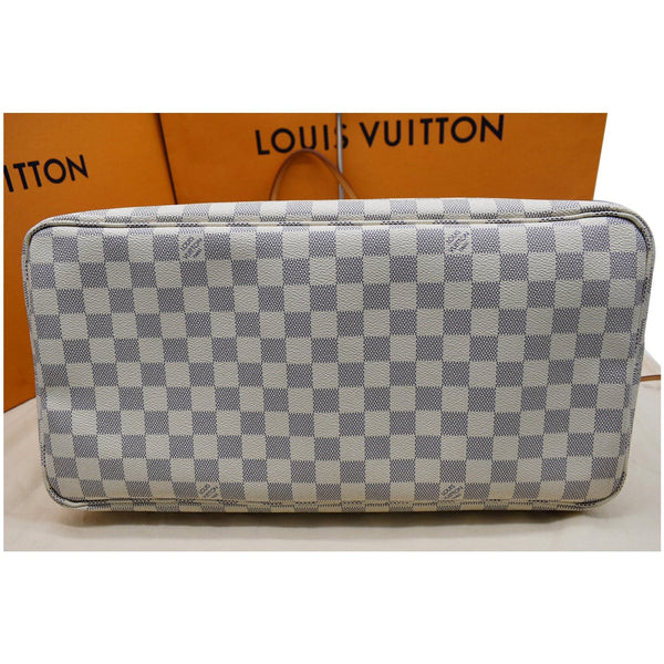 LOUIS VUITTON Neverfull GM Damier Azur Tote Shoulder Bag White