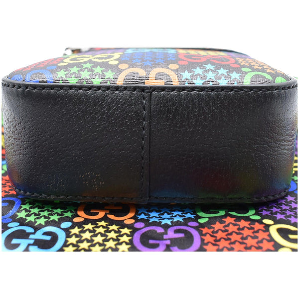 GUCCI GG Psychedelic Print Leather Messenger Bag Black 598103