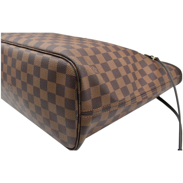 LOUIS VUITTON Neverfull MM Damier Ebene Tote Bag Brown