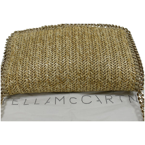 STELLA MCCARTNEY Falabella Small Raffia Shoulder Bag Beige