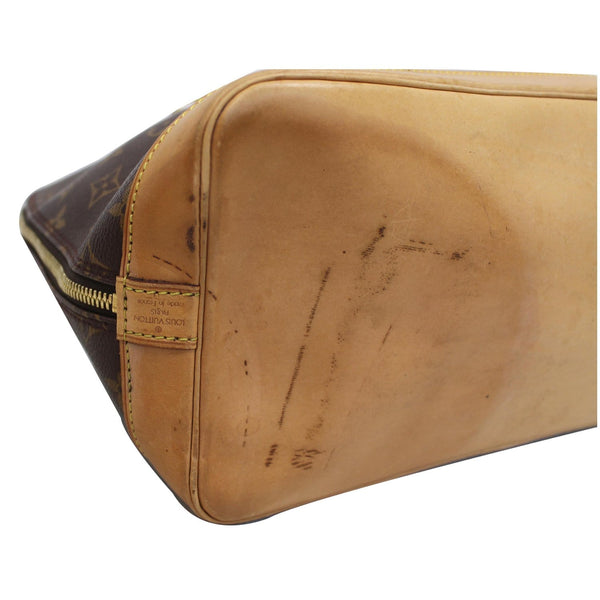 Louis Vuitton Alma Monogram Canvas Satchel Bag Brown - authentic