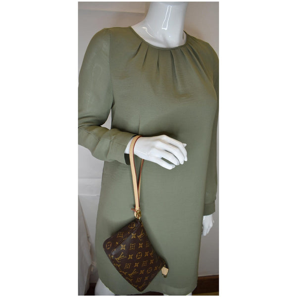 LOUIS VUITTON Pochette Accessories Monogram Canvas Pouch Bag Brown