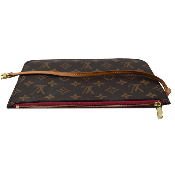 LOUIS VUITTON Neverfull GM Monogram Canvas Pochette Wristlet Pouch Fuchsia