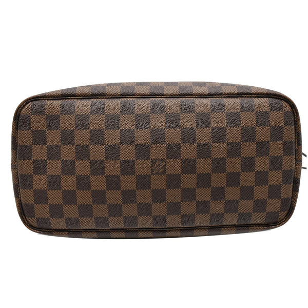 LOUIS VUITTON Neverfull MM Damier Ebene Tote Bag Brown