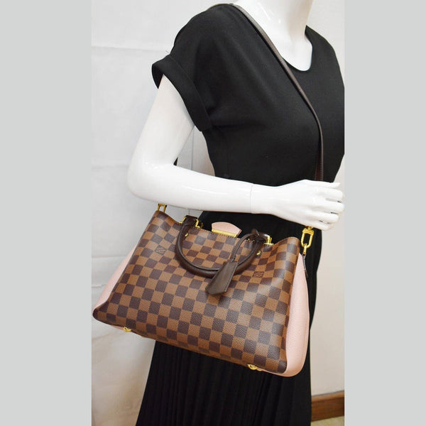 LOUIS VUITTON Brittany Damier Ebene Shoulder Bag Brown
