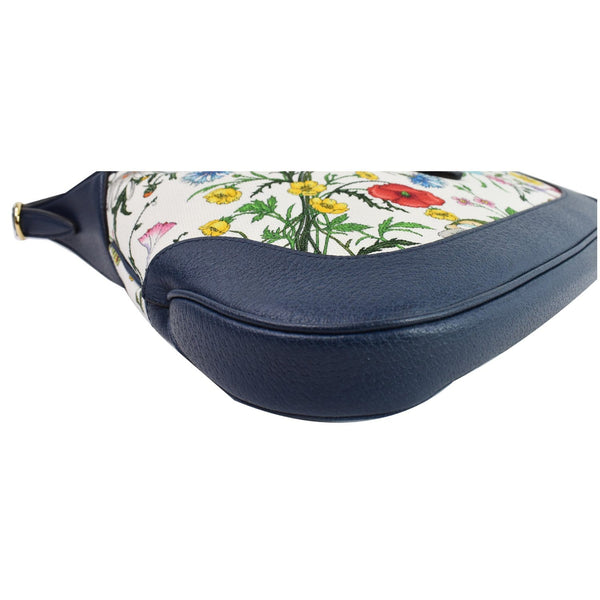 GUCCI Flora Jackie Medium Canvas Hobo Bag Blue 550152 - Last Call
