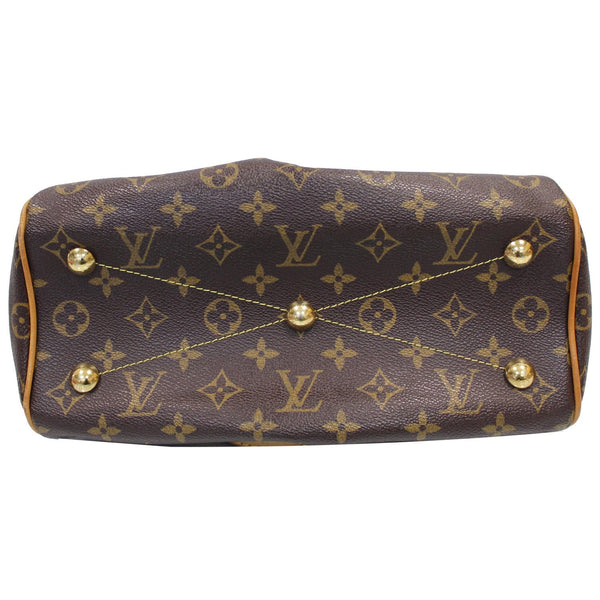 Louis Vuitton Tivoli PM Monogram Canvas Shoulder Bag Brown bottom view