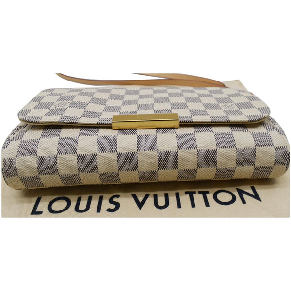 LOUIS VUITTON Favorite MM Damier Azur Crossbody Bag White
