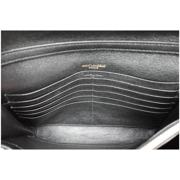 Yves Saint Laurent Becky Quilted Leather Crossbody Wallet inner slots