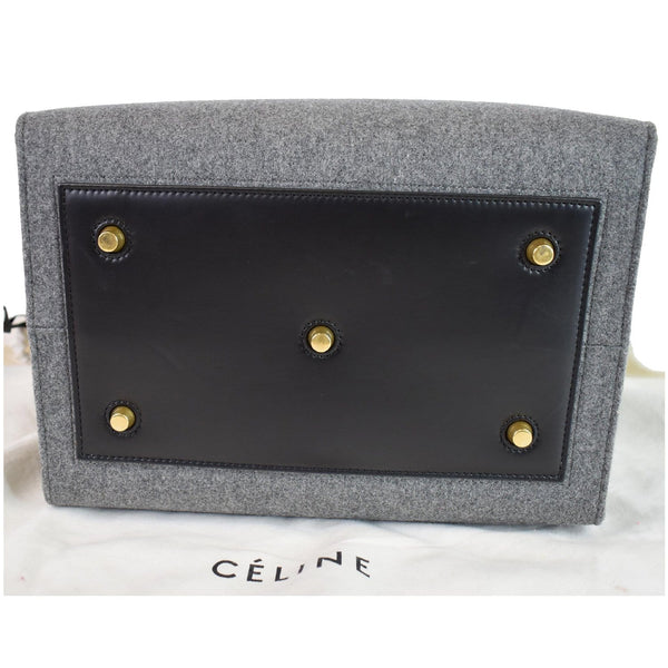 CELINE Tie Knot Felt Calfskin Tote Bag Grey/Black