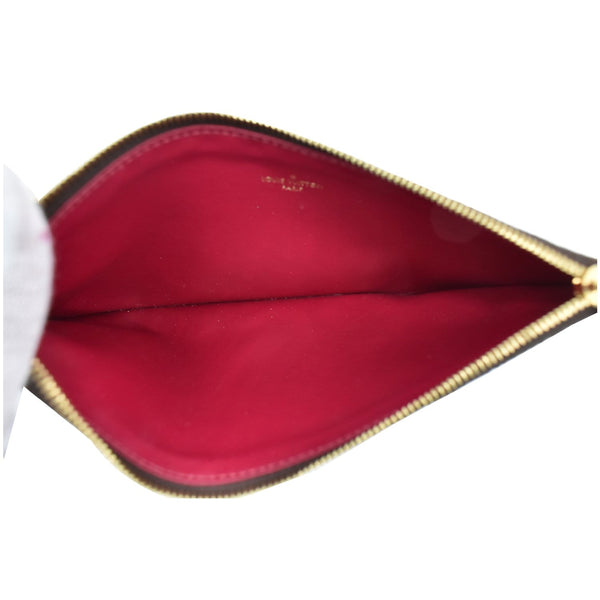 LOUIS VUITTON Felicie Zippered Monogram Canvas Insert Pouch Brown