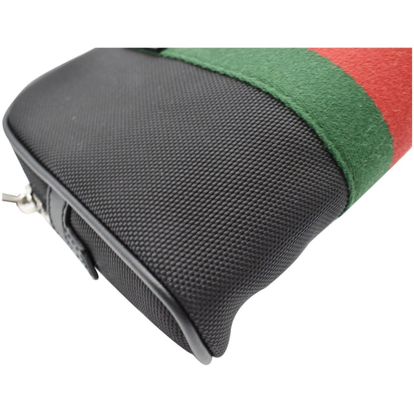 Gucci Web Monogram Canvas Slim Belt Bag - corner side