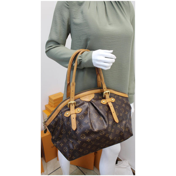 LOUIS VUITTON Tivoli GM Monogram Canvas Shoulder Bag Brown