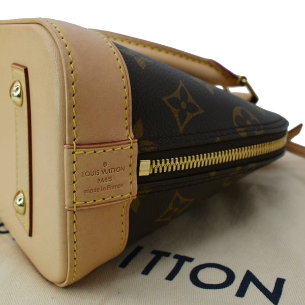 LOUIS VUITTON Alma BB Monogram Canvas Satchel Crossbody Bag Brown