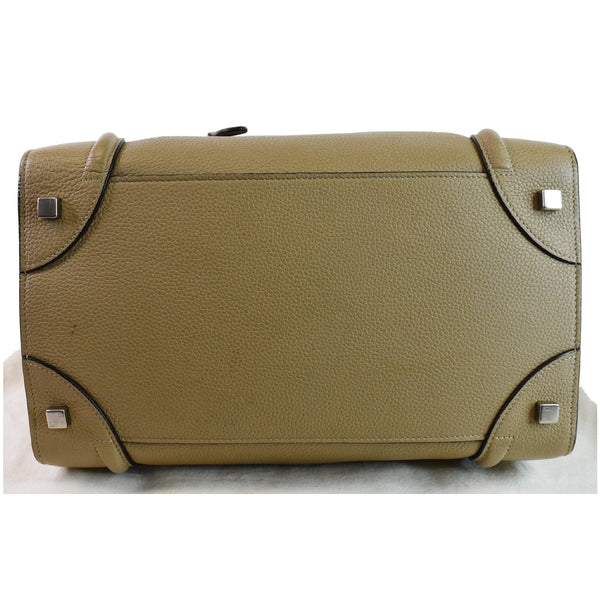 CELINE Drummed Calfskin Leather Mini Luggage Tote Bag Dune