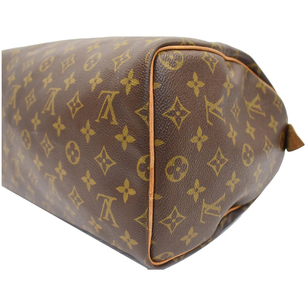 LOUIS VUITTON Speedy 30 Monogram Canvas Satchel Bag Brown