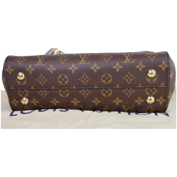Louis Vuitton Cluny MM Monogram Canvas Satchel Bag flat bottm