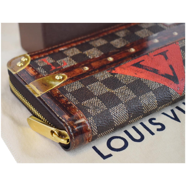 LOUIS VUITTON Transformed Damier Ebene Time Trunk Zippy Wallet Black