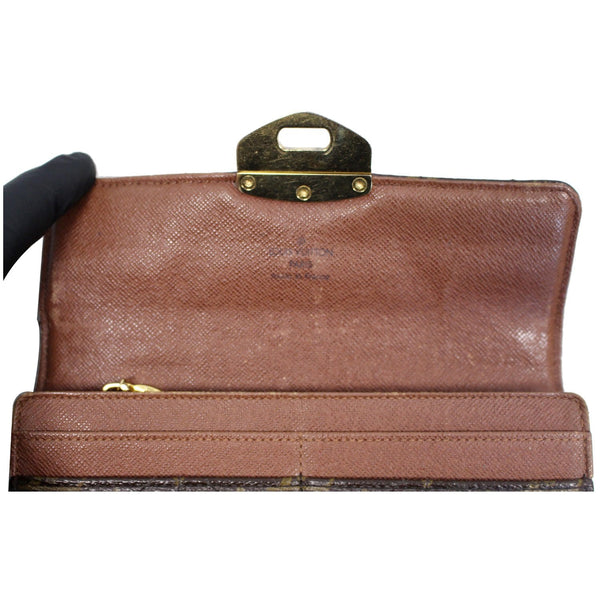 LOUIS VUITTON Sarah Etoile Monogram Canvas Wallet Brown