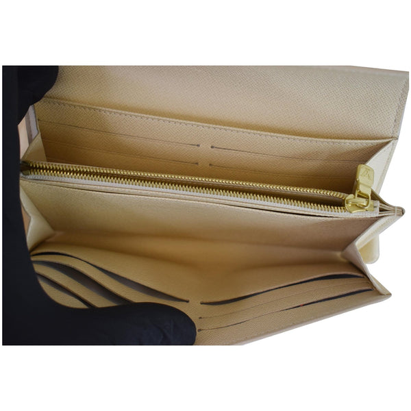 Louis Vuitton Damier Azur Sarah Wallet For Women White - internal pocket