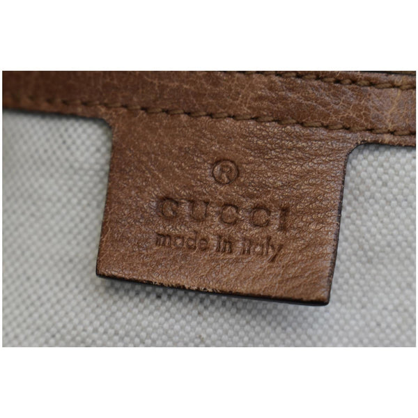 GUCCI Miss GG Pebbled Leather Hobo Bag Brown 323676