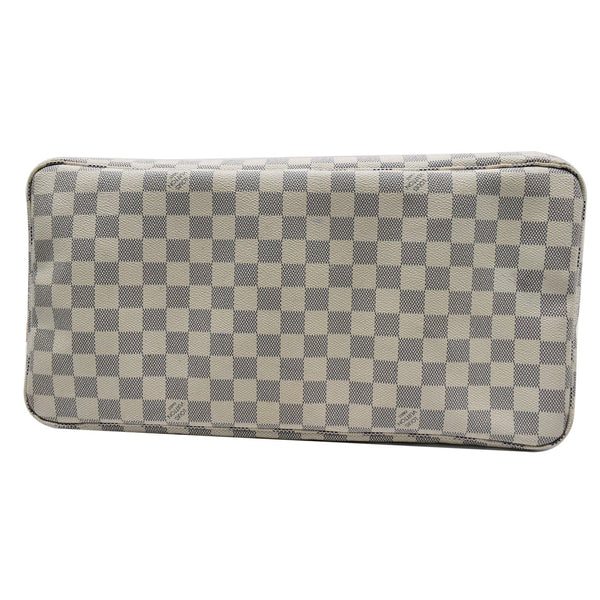 LOUIS VUITTON Neverfull GM Damier Azur Tote Shoulder Bag White