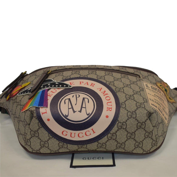 GUCCI Courrier GG Supreme Canvas Belt Waist Bum Bag Beige 529711