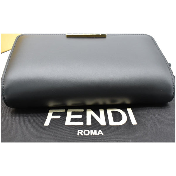 FENDI Fab Leather Crossbody Bag Black