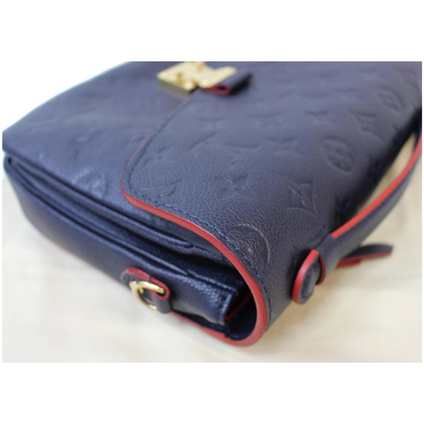 LOUIS VUITTON Metis Pochette Empreinte Leather Crossbody Bag Blue