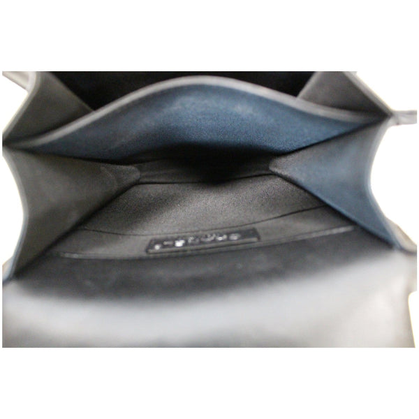 Chanel North South Boy Lambskin Leather bag inner view