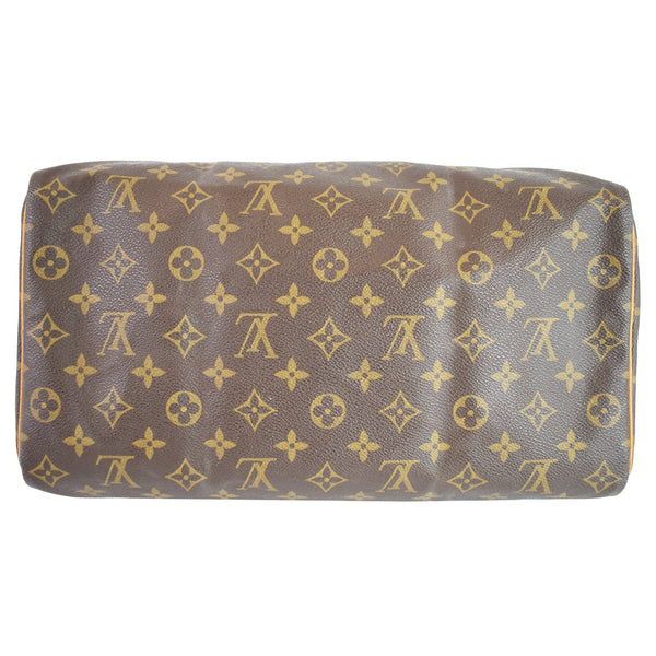 LOUIS VUITTON Speedy 35 Monogram Canvas Satchel Handbag Brown