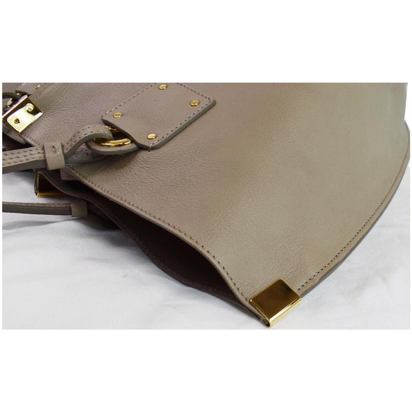 CHLOE Vick Medium Smooth Calfskin Tote Bag Motty Grey