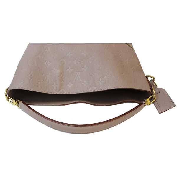 LOUIS VUITTON Melie Empreinte Leather Hobo Bag Beige