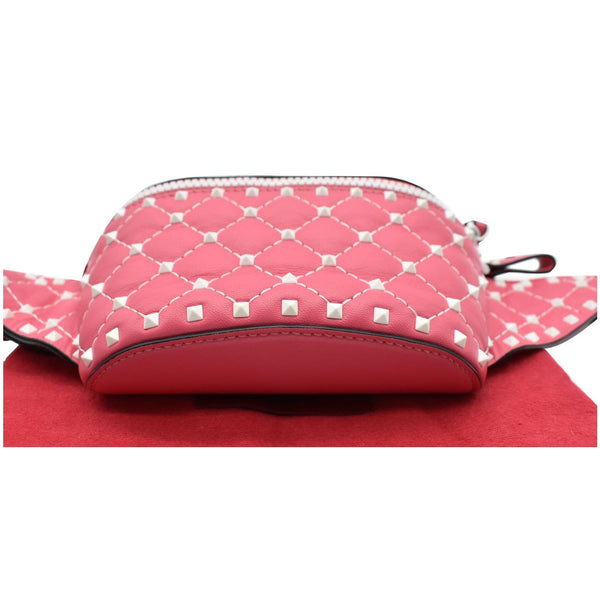 Valentino Free Rockstud Spike Leather Belt Bag bottom view