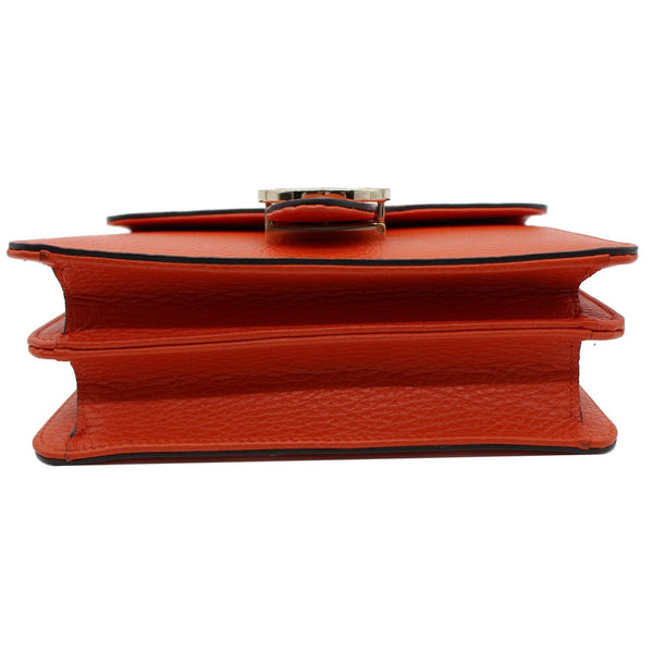 GUCCI Interlocking GG Leather Crossbody Bag Orange 510304