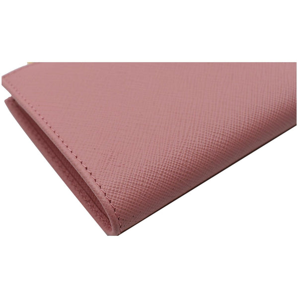 PRADA Small Saffiano Leather Wallet Pink