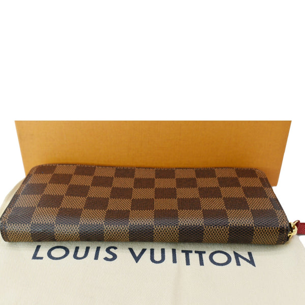 LOUIS VUITTON Clemence Monogram Canvas Zippy Wallet Brown