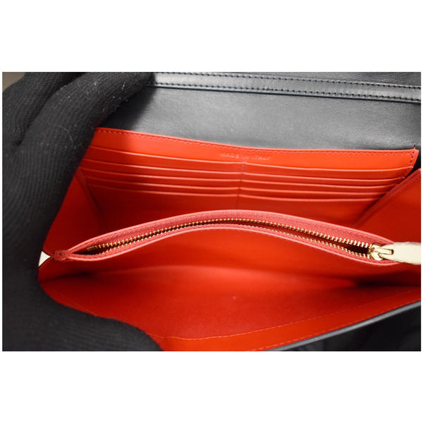 Louis Vuitton Paloma Leather Chain Clutch Bag with zip pocket